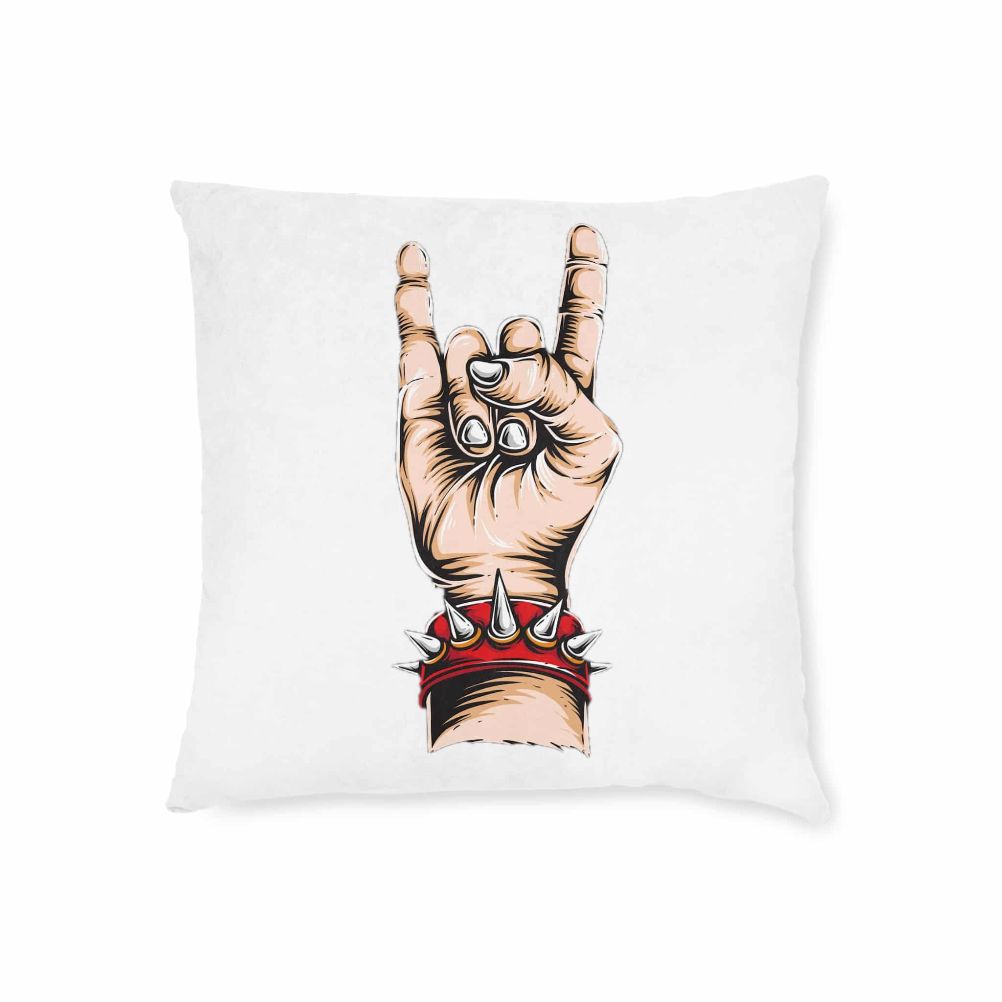 Rock 2 Square Pillow Pink Back - Image 5