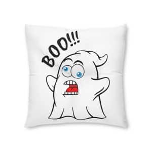 Funny Cartoon Ghost Character Tufted Floor Pillow Square