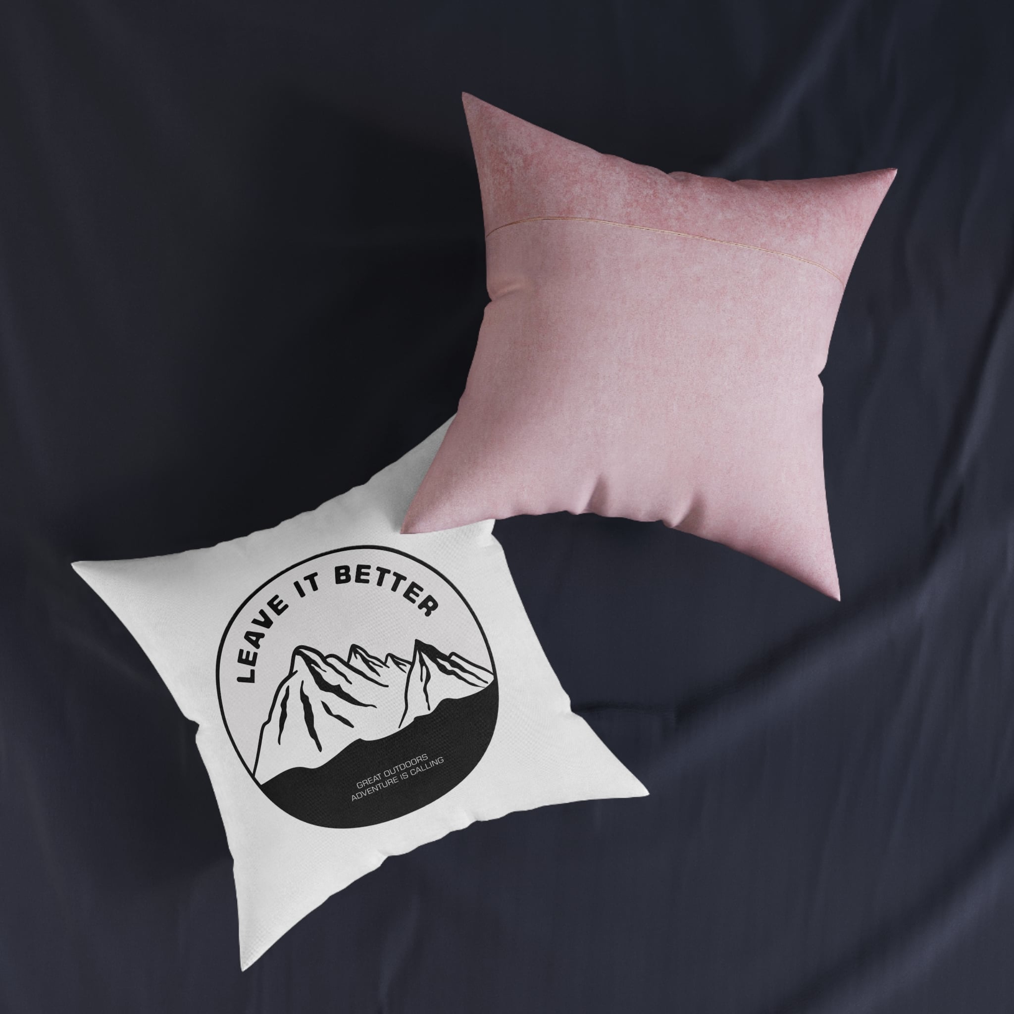Leave It Better Square Pillow Pink Back - Image 11