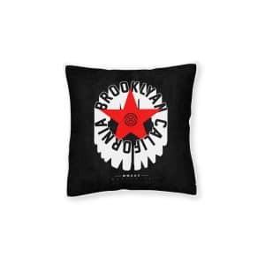 Brooklyn California Star Graphic Square Pillow Pink Back