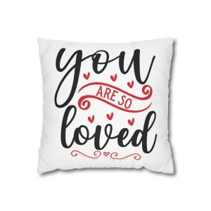 You Are So Loved 1 Square Poly Canvas Pillowcase