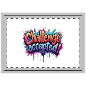 Challenge Accepted Throw Pillow