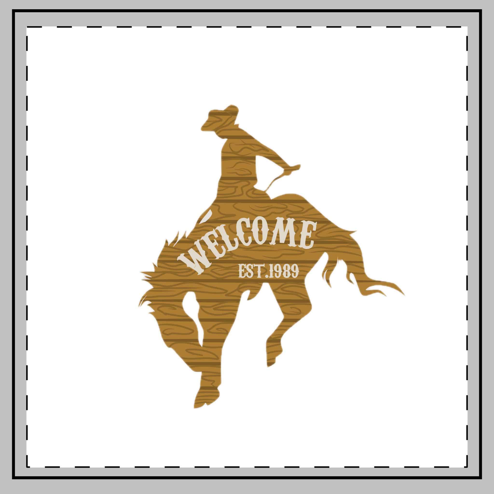 Welcome Cowboy Throw Pillow - Image 2