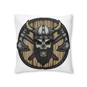 Viking Skull Tufted Floor Pillow Square