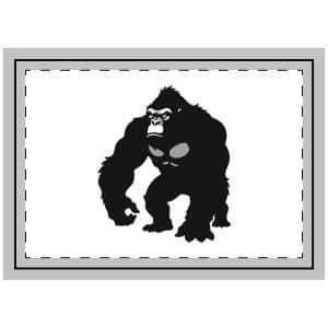 Powerful Gorilla Mascot Vector Illustration Gorilla Mascot Gorilla Vector Silhouettes Throw Pillow