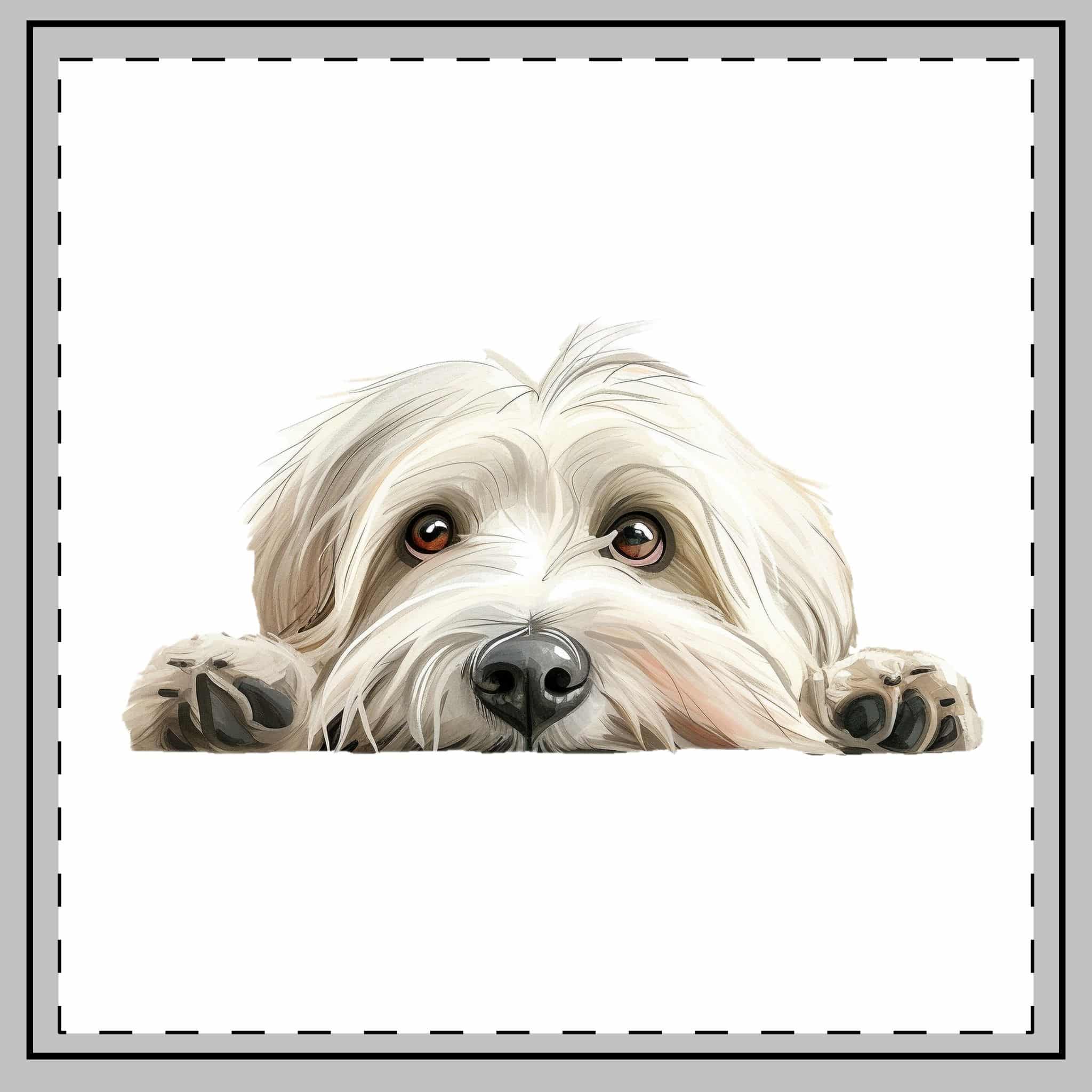 White Dog 2 Throw Pillow - Image 2