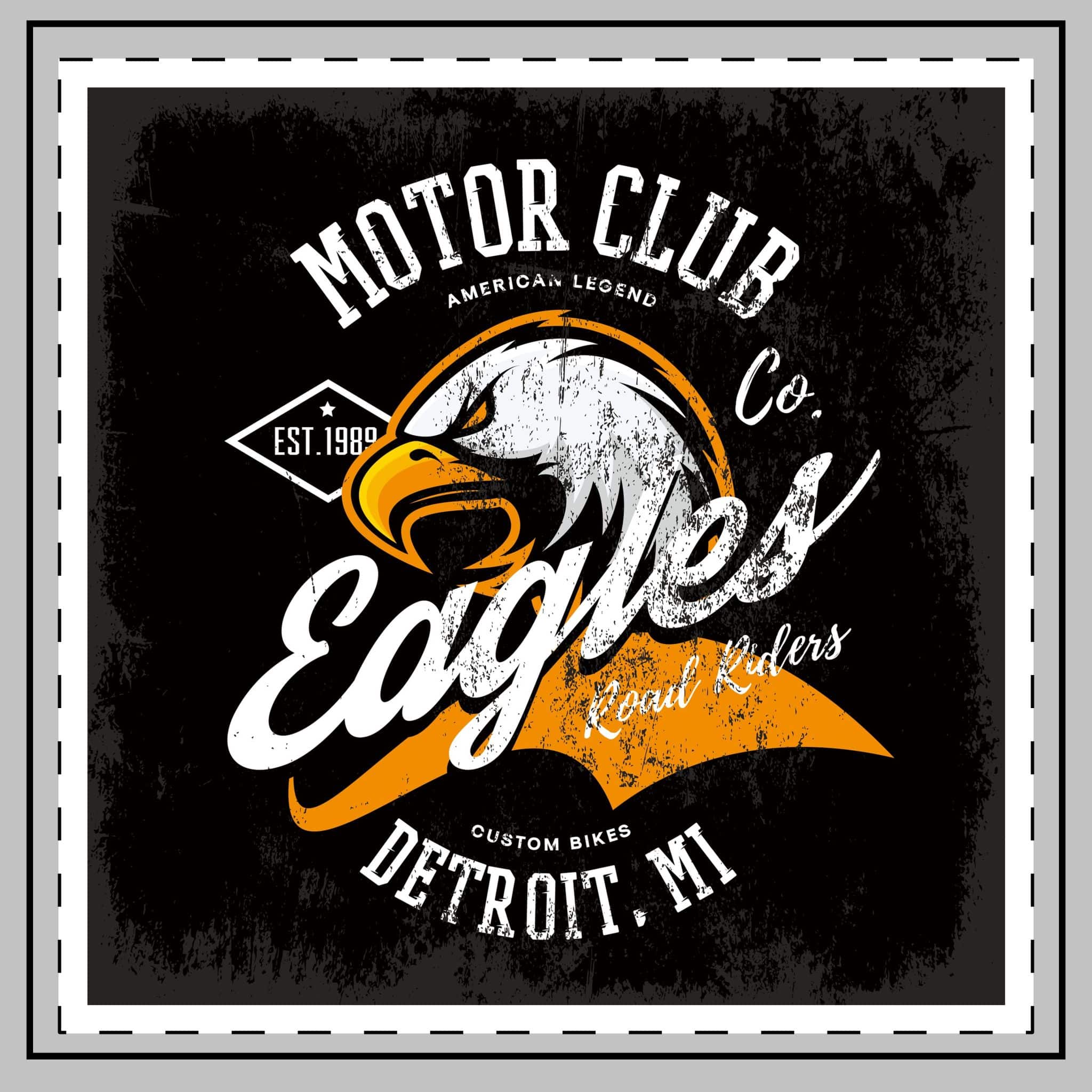 Motor Club Eagles Throw Pillow - Image 2
