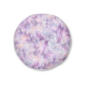 Lilac Pink Blue Butterflies Watercolor Illustration Seamless Pattern White Background From Cats Butterflies Collection Fabric Textile Wallpaper Packaging Wrapping Paper Decoration Tufted Floor...