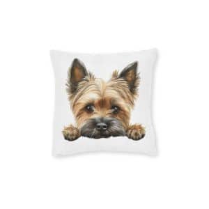 Dogs 38 Square Pillow Pink Back