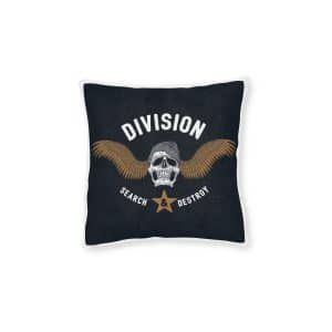 Division Search Destroy Square Pillow Pink Back