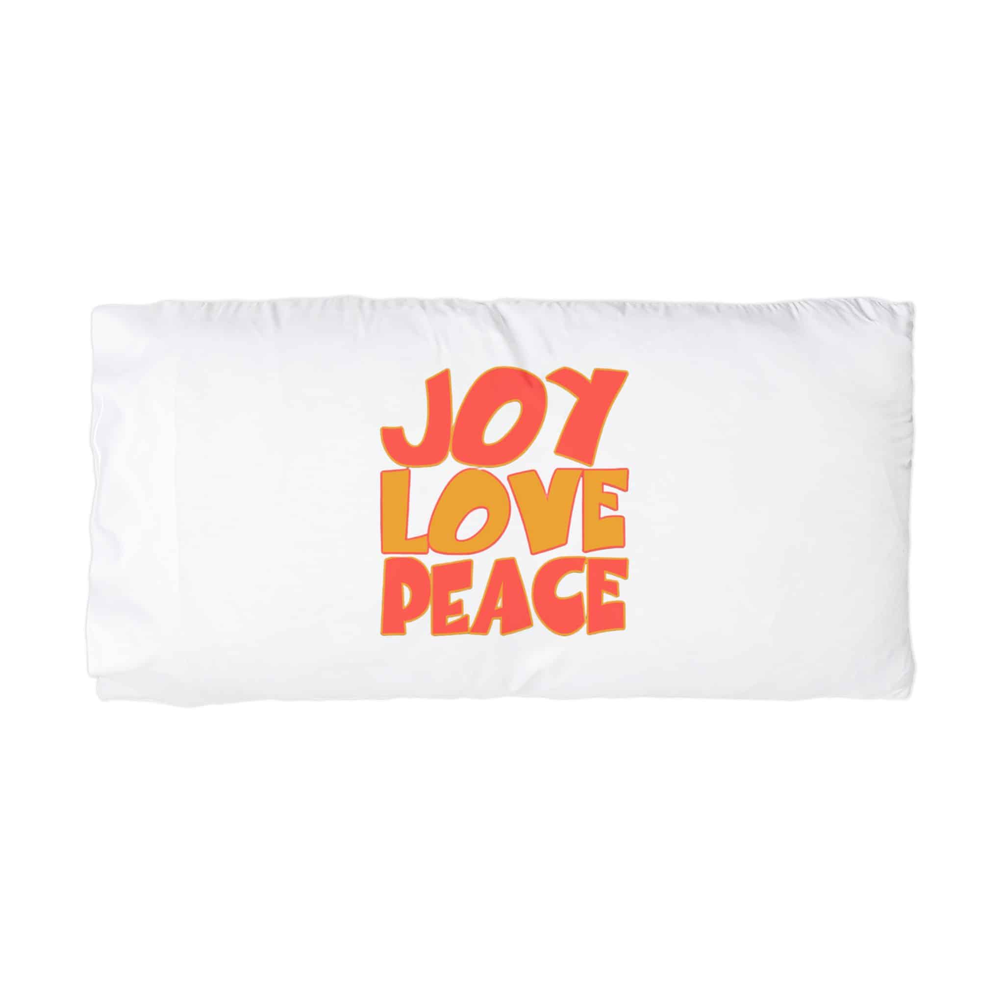 Joy Love Peace Microfiber Pillowcase - Image 3