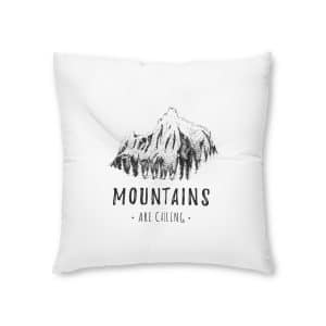 Mountains Tufted Floor Pillow Square