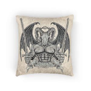 Gothic Sign With Skull Grunge Vintage Design T Shirts (2) Woven Pillow