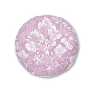 Wallpaper Pattern Tufted Floor Pillow Round
