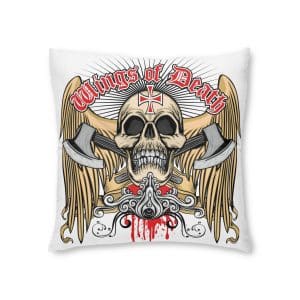 Gothic Sign With Skull Grunge Vintage Design T Shirts (30) Tufted Floor Pillow Square