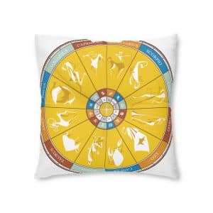 Zodiac Signs Tufted Floor Pillow Square