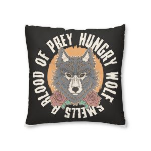 Premium Lobo Hambriento Vintage Premium Tufted Floor Pillow Square