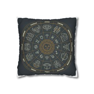 Zodiac Signs Square Poly Canvas Pillowcase