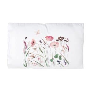 Watercolor With Wildflowers Herbs Butterfly Summer Meadow Microfiber Pillowcase