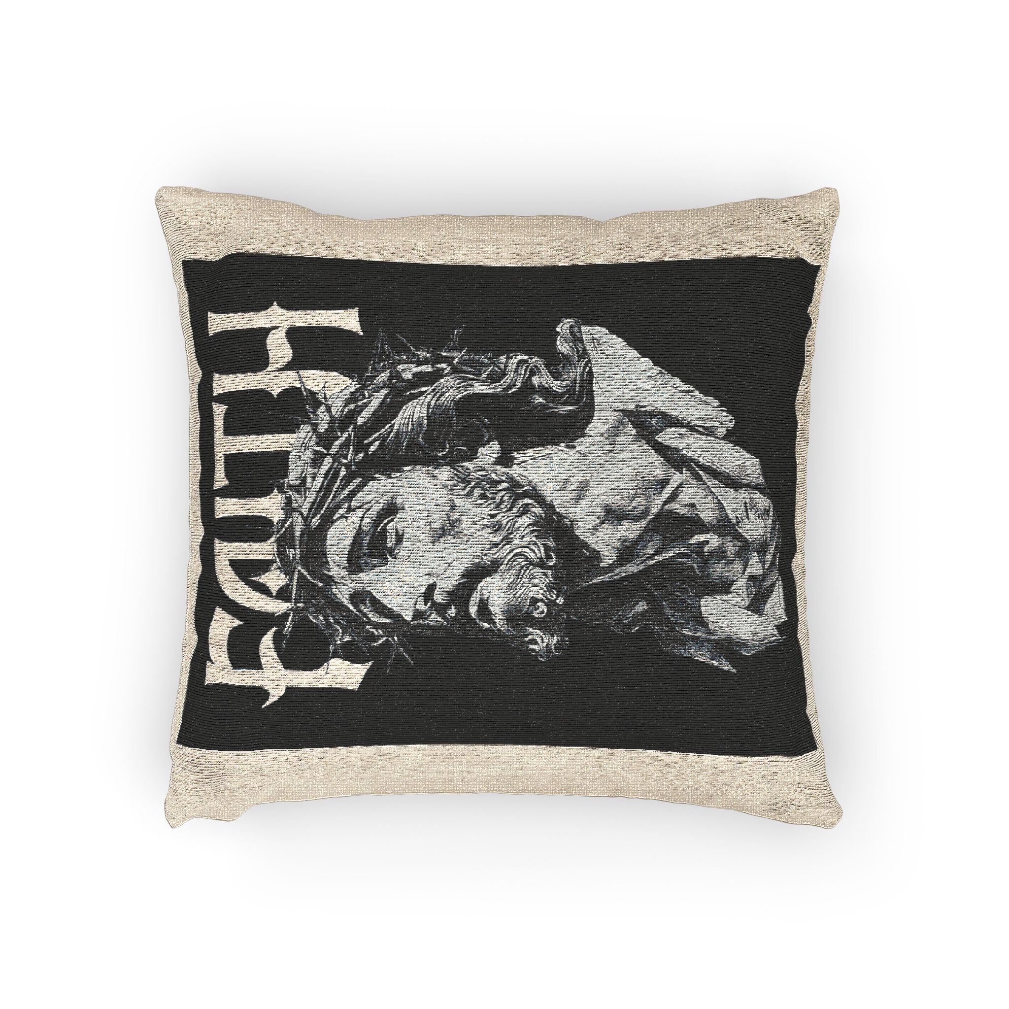 Streetwear Design Tshirt Brutalism Urban Street Style Streetwear Clothing Design Print Copia Woven Pillow - Image 2
