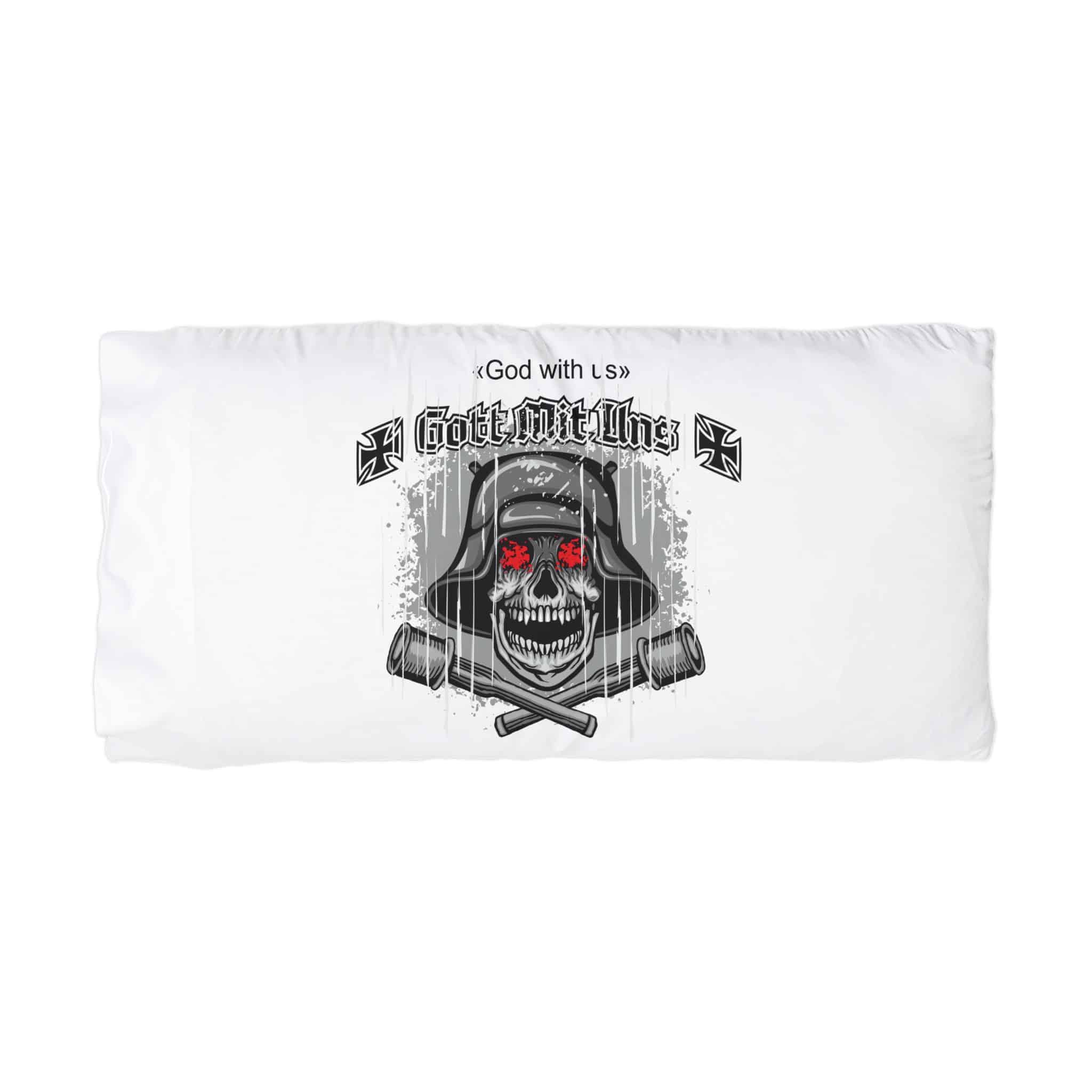 Skull German Military Helmet Grenades Grunge Vintage Design T Shirts Microfiber Pillowcase - Image 3