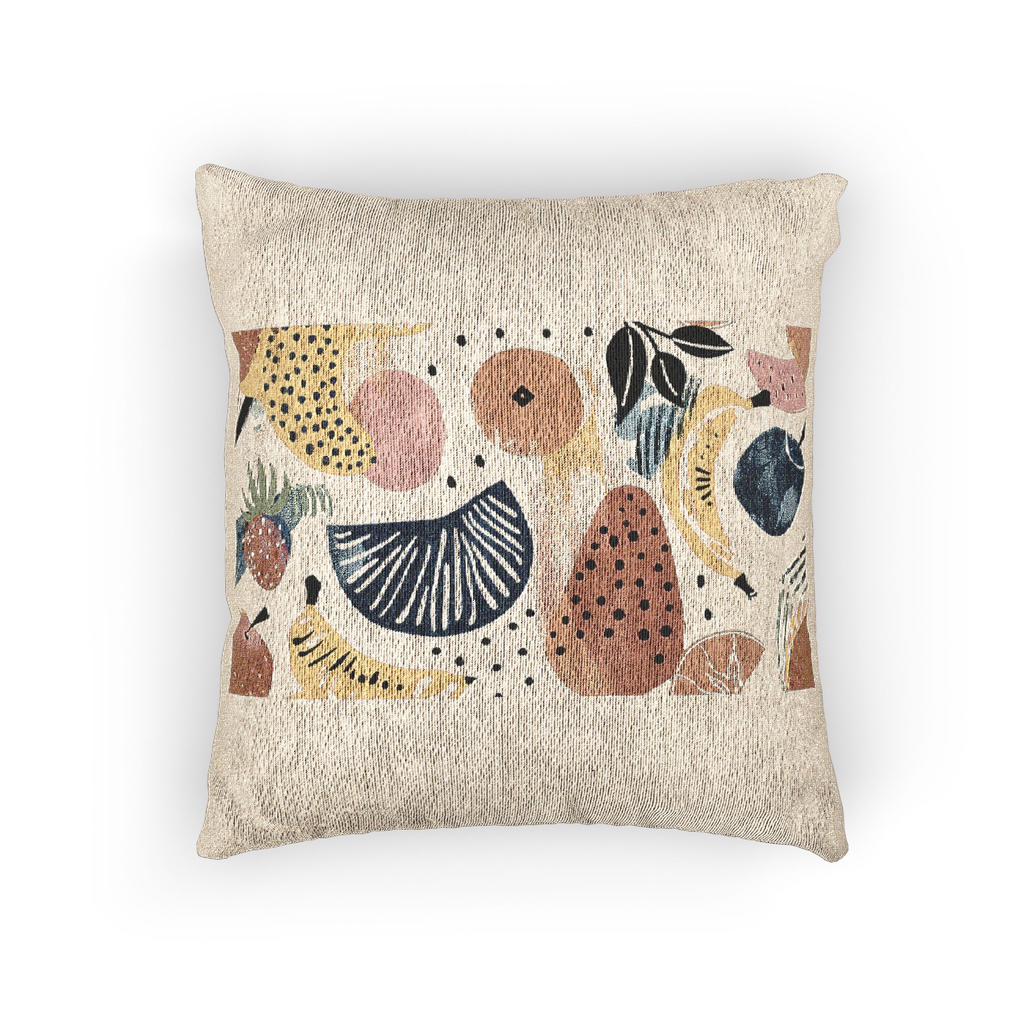 Abstract Pattern Inspired By Bowl Fruit Wallpaper Ar 169 Job Id 36539a9249a74486ae7436b423fff0b3 Woven Pillow - Image 3