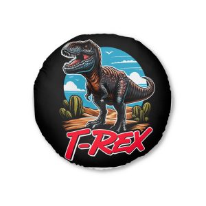 Vector Trex Dinosaur That Looks Really Cool Tufted Floor Pillow Round