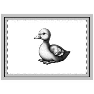 Drawing Duck With White Background That Says Duck Throw Pillow
