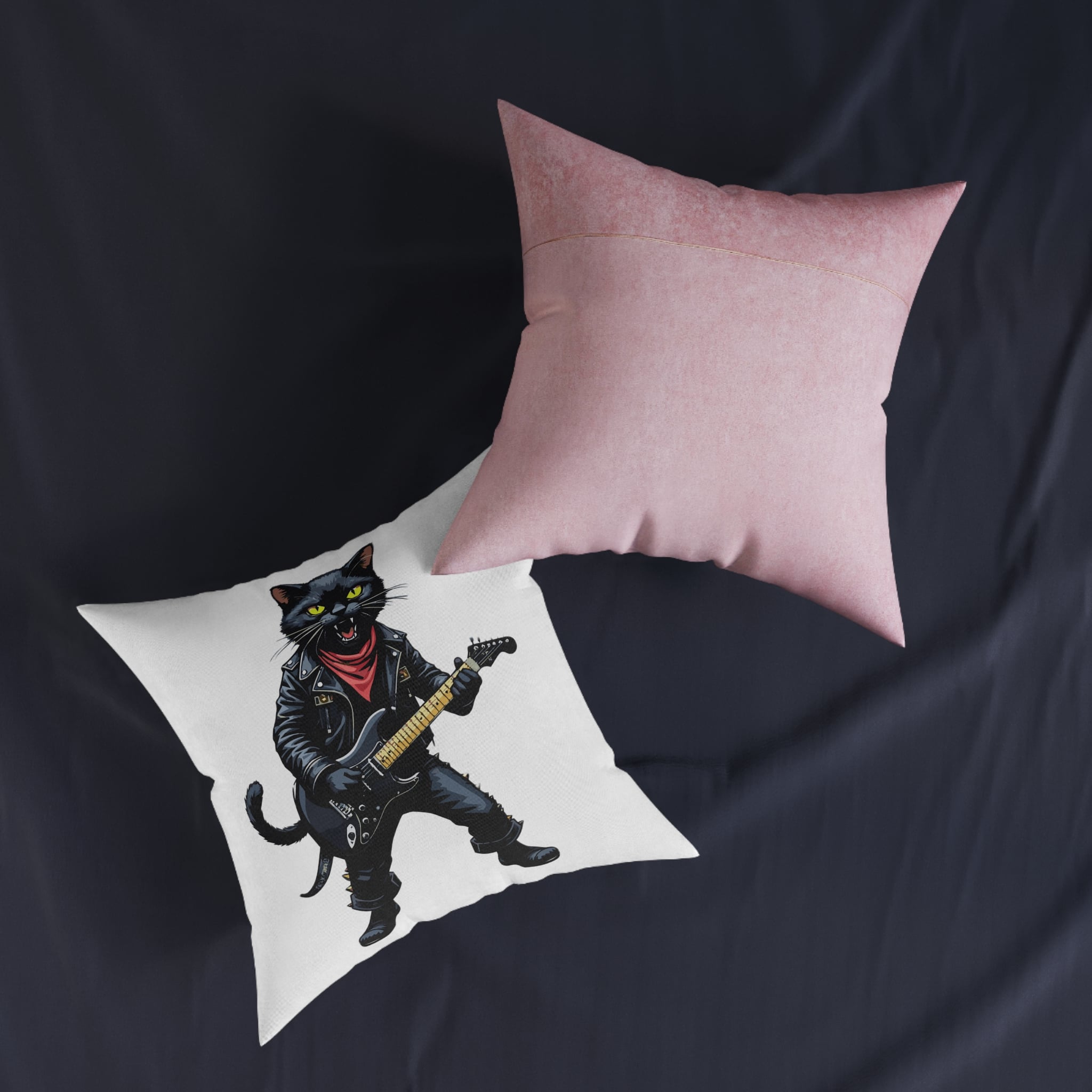 Illustration Happy Smiling Dog Glasses Tshirt Design Cartoon Style Square Pillow Pink Back - Image 11