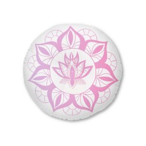 Gradient Floral Mandala Tufted Floor Pillow Round
