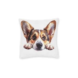Dogs 15 Square Pillow Pink Back