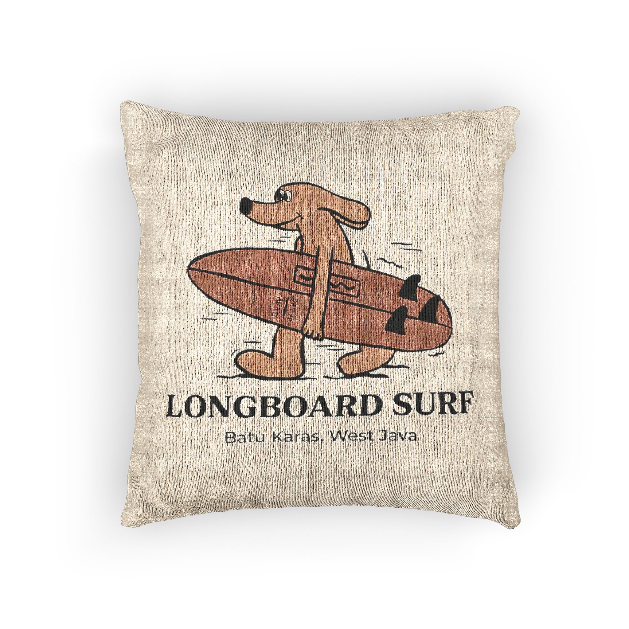 Longboard Surf Woven Pillow - Image 3