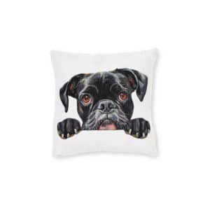 Dogs 21 Square Pillow Pink Back