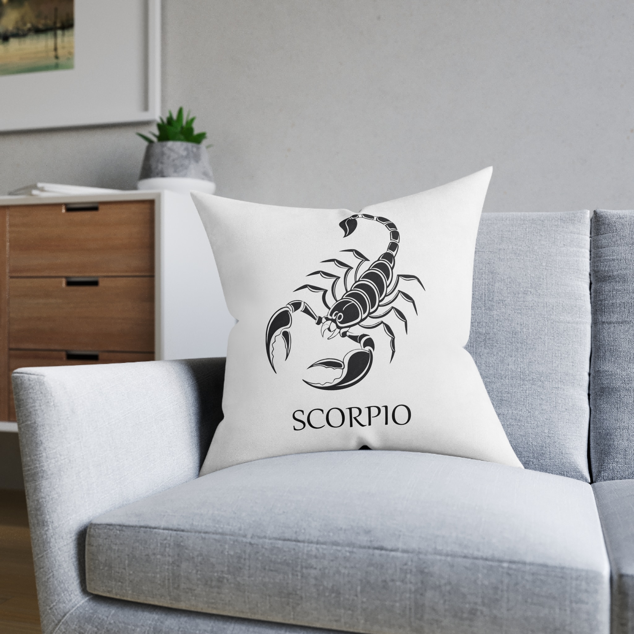 Scorpio Copia 2 Square Pillow Pink Back - Image 12