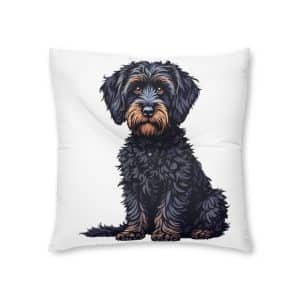 Dogs Collection 22 Tufted Floor Pillow Square