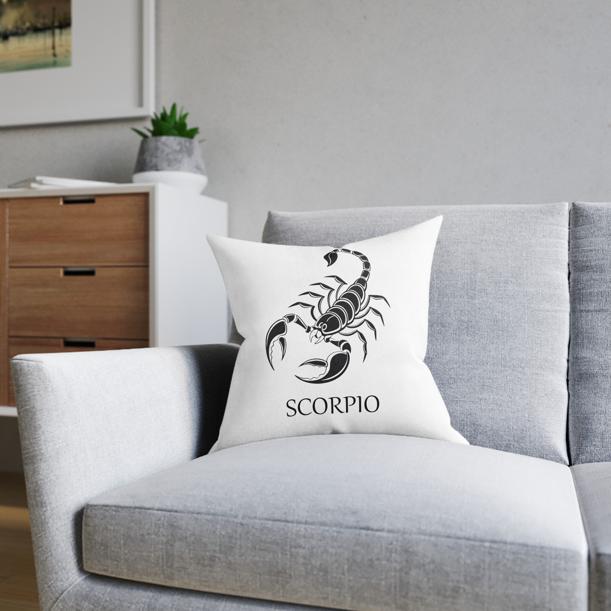 Scorpio Copia 2 Square Pillow Pink Back - Image 8