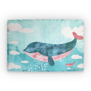 Whale With Clouds Custom Shaped Pillows