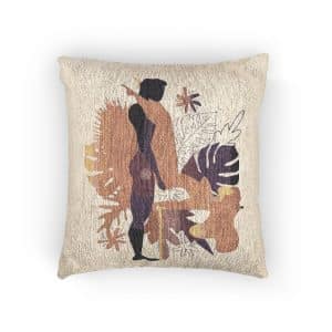 Kama Sutra Man Woman Have Sex Art Love Sexual Position Butterfly Woven Pillow