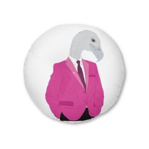 Vulture Businessman 01 Tufted Floor Pillow Round