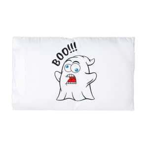 Funny Cartoon Ghost Character Microfiber Pillowcase