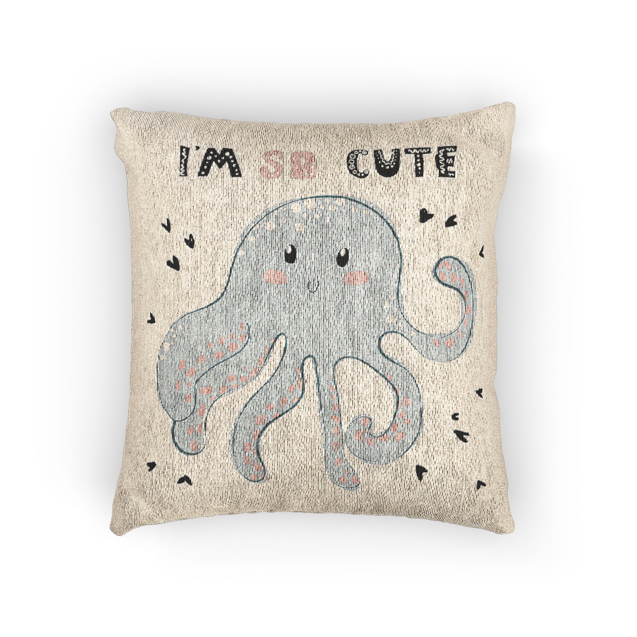 Iam So Cute Woven Pillow