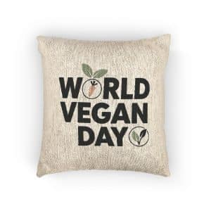 World Vegan Day Woven Pillow
