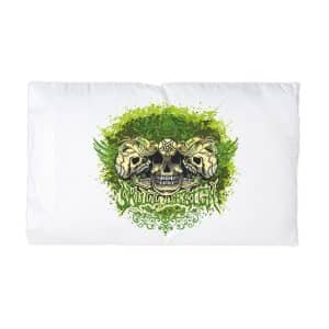 Gothic Sign With Skull Wings Grunge Vintage Design T Shirts Microfiber Pillowcase