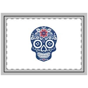 Colorful Floral Sugar Skull 171602 Throw Pillow