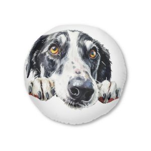 Dogs 13 Tufted Floor Pillow Round