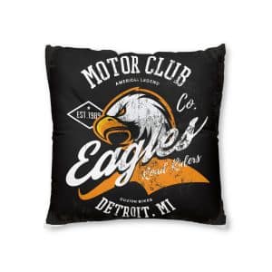 Motor Club Eagles Tufted Floor Pillow Square