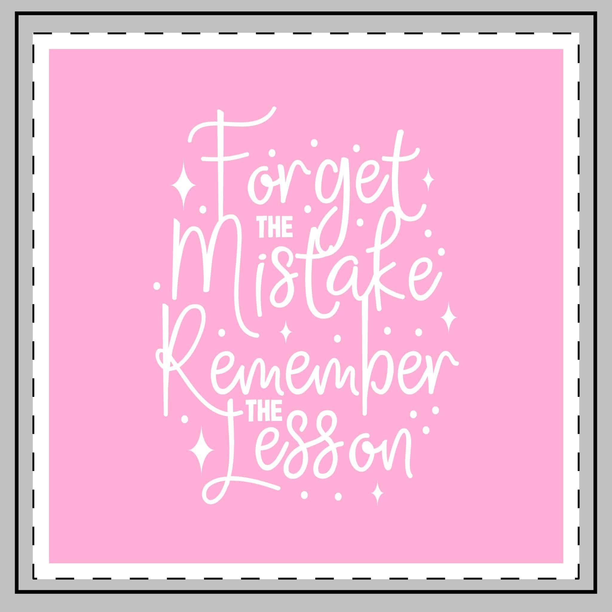 Forget the Mistake Remember the Lesson Throw Pillow - Image 2