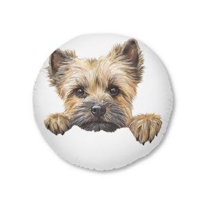 Dogs 8 Tufted Floor Pillow Round