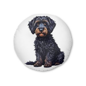Dogs Collection 22 Tufted Floor Pillow Round