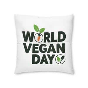 World Vegan Day Tufted Floor Pillow Square
